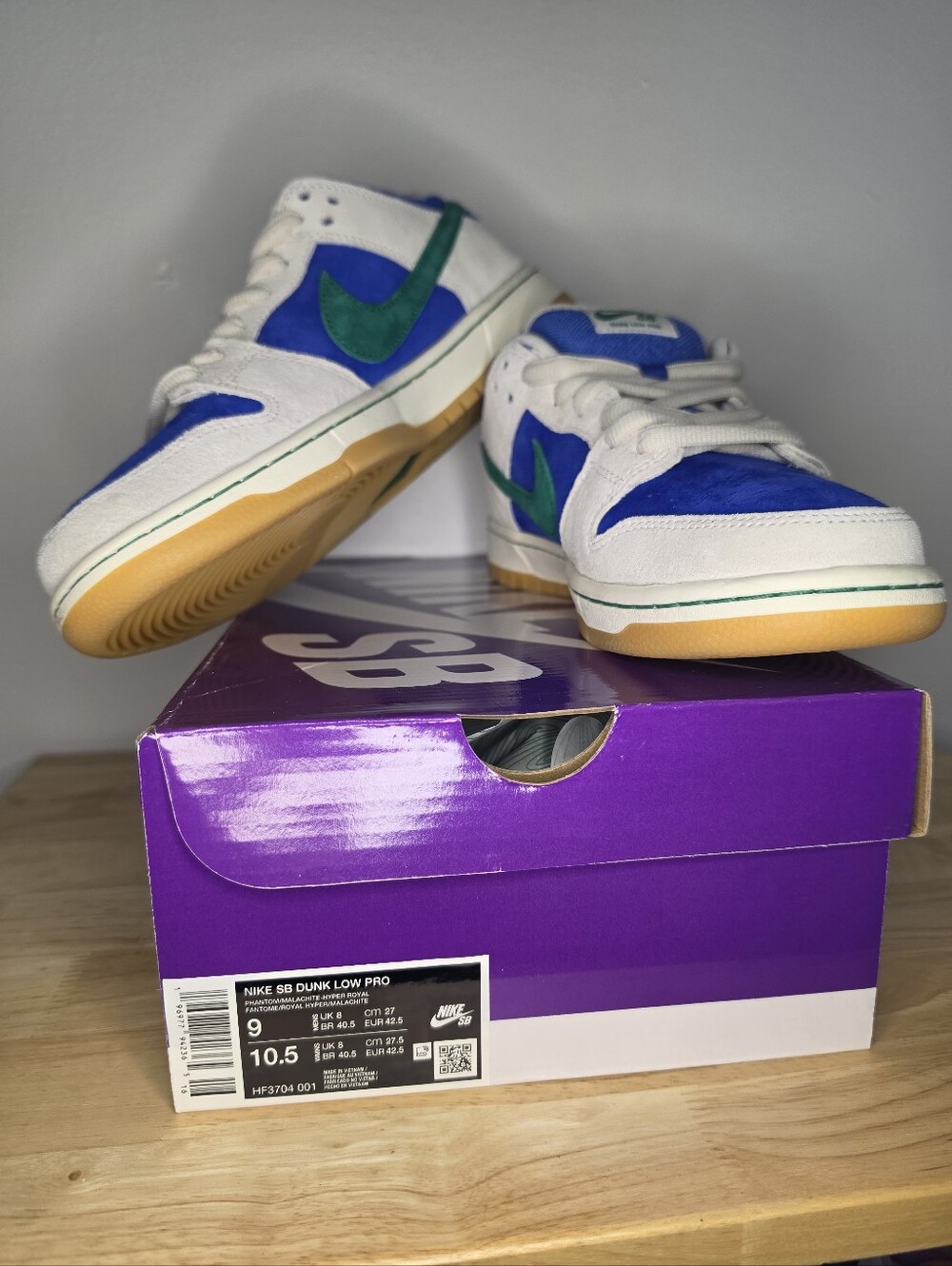 BRAND NEW NIKE SB DUNK LOW PRO HYPER ROYAL MALACHITE